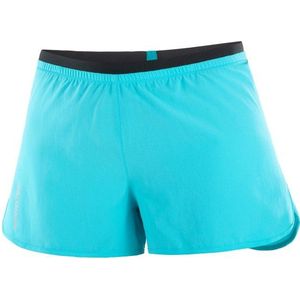 Salomon Womens Cross 3 Short Hardloopshort (Dames |turkoois)