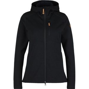 Fjällräven Womens Keb Fleece Hoodie Fleecevest (Dames |zwart)