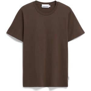 ARMEDANGELS - JAAMES - Shirt - Chocoladebruin - Kwartmouw - Ronde Hals