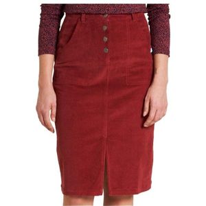 Tranquillo Womens Cord-Rock in A-Linie Rok (Dames |rood)