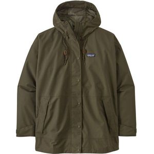 Patagonia Womens Outdoor Everyday Rain Jacket Regenjas (Dames |bruin/olijfgroen |waterdicht)