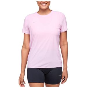 HOKA Womens Performance Run Short Sleeve Hardloopshirt (Dames |roze)