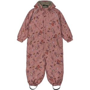 Mikk-Line - Polyester Junior Suit AOP Floral - Overall - Bruin - Waterdicht