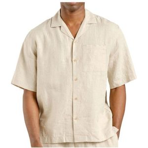 DEDICATED Shirt Marstrand Linen Overhemd (Heren |beige)