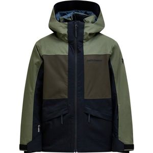 Peak Performance - Kids Gravity Insulated Jacket - Ski-jas - Zwart/Olijfgroen - Waterdicht