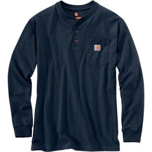 Carhartt Workwear Pocket Henley L/S Longsleeve (Heren |blauw)