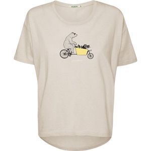 GreenBomb Womens Bike Cargo Raccoon Feel T-Shirt T-shirt (Dames |beige)