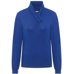 Tranquillo Womens Jersey-Shirt mit Kragen Longsleeve (Dames |blauw)