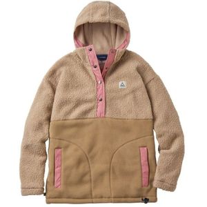 Passenger Womens Calla Hooded Recycled Polar-Lined Fleece Fleecevest (Dames |beige)