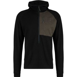 Stoic Merino260 StadjanSt 3/4 Zip w Hood Merinohoodie (Heren |zwart)