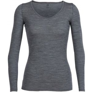 Icebreaker - Womens Siren L/S Sweetheart - Merino-ondergoed - Grijs