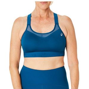 Asics Womens Road Combination Bra Sportbeha (Dames |beige/blauw)