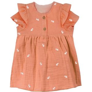 maximo Baby Girls Kleid S/S Musselin Stick Futter Jurk (Kinderen |roze)