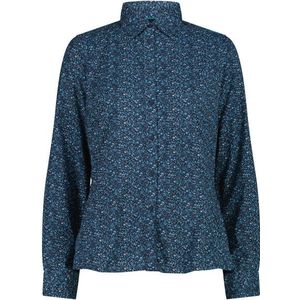CMP Womens Longsleeve Shirt with Pattern Blouse (Dames |blauw)