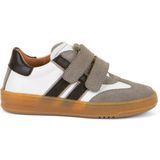 Retro - Sneakers - Grijs/Black - Leren Voering - Klittenbandsluitingen