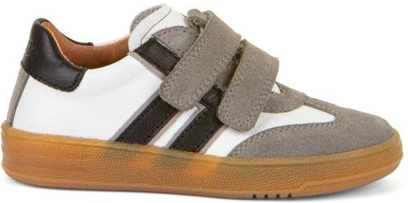 Retro - Sneakers - Grijs/Black - Leren Voering - Klittenbandsluitingen