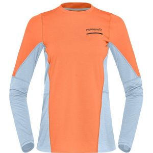 Norrona Womens Senja Equaliser Lightweight Long Sleeve Hardloopshirt (Dames |oranje)