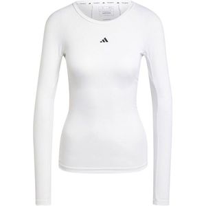 adidas Womens Techfit L/S Training Top Sportshirt (Dames |wit)