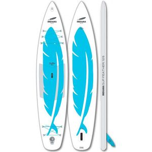 Indiana 126 Feather Inflatable SUP-board (wit/blauw)