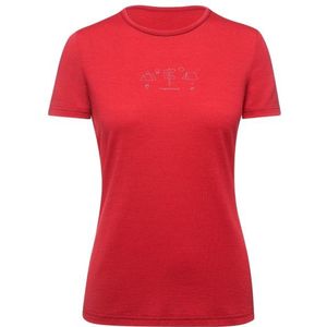Thermowave Womens Merino Life T-Shirt Van Life Merinoshirt (Dames |rood)