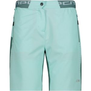 CMP - Women's Free Bike Stretch Bermuda - Fietsbroek - Blauw/Turkoois - 92% Polyester - Stretch
