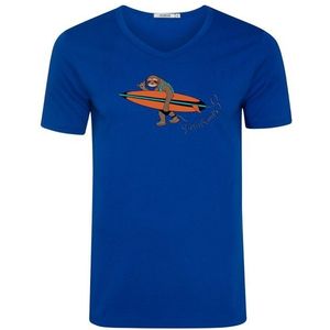 GreenBomb Animal Sloth Surf Peak T-Shirts T-shirt (Heren |blauw)