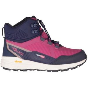 TROLLKIDS - SKARVAN HIKER MID XT - Outdoorschoenen - Dark pink/deep violet - Waterdicht - Vibram zool - Snelsluiting