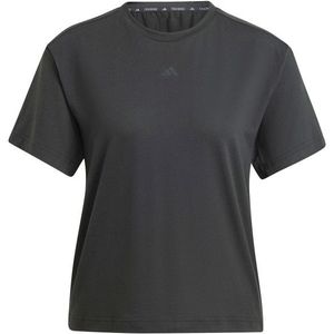 adidas - Power Back Coutout 3-Stripes Tee - Sportshirt - Grijs