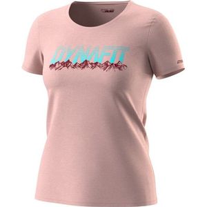 Dynafit Womens Graphic Cotton S/S Tee T-shirt (Dames |roze)
