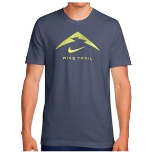 Nike Dri-FIT Trail Running Shirt Sportshirt (Heren |blauw)