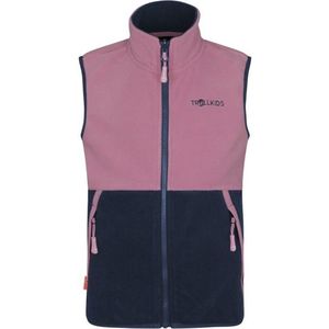 Trollkids - Kjerag Vest - Fleecebodywarmer - Roze/Blauw