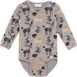 Minymo - Kids Body L/S AOP Sweat - Ondergoed - Grijs