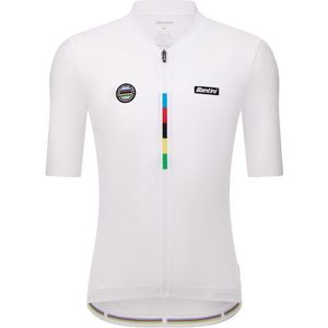 Santini UCI World Champion Jersey Mondo Fietsshirt (wit)