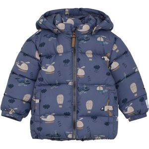 Minymo Kids Quilted Jacket AOP Winterjack (Kinderen |blauw)