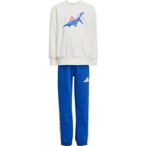 adidas Kids Seas Essentials Adiraptor Fleece Jogger Set Trainingsbroek (Kinderen |wit/blauw)