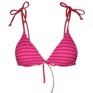 Seafolly Womens Mesh Effect Slide Tri Bikinitop (Dames |roze)