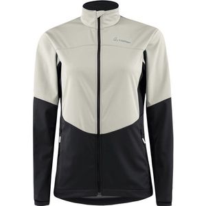 Löffler Womens Jacket Hyper CF Windstopper Light Softshelljack (Dames |zwart/grijs)