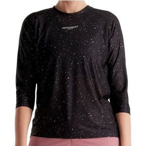 PEPPERMINT Womens Trail 3/4 Jersey Fietsshirt (Dames |zwart)