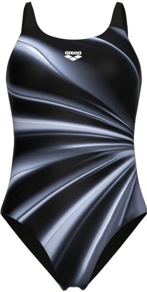 Arena - Womens Glow Swimsuit U Back B - Badpak - Zwart