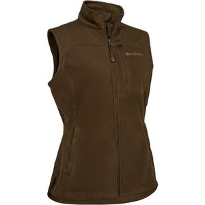 Deerhunter Womens Muflon Pro Fleece Waistcoat Fleecebodywarmer (Dames |bruin)