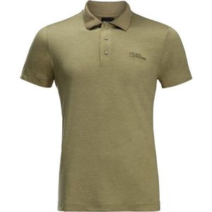 Jack Wolfskin Travel Polo Poloshirt (Heren |olijfgroen)