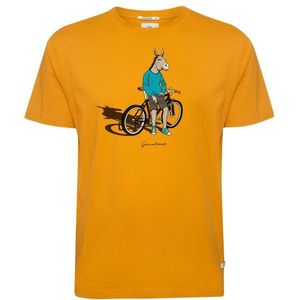 GreenBomb Animal Donkey Bike Fusion T-Shirts T-shirt (Heren |oranje)