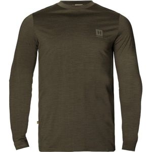 Härkila Base All Season L/S T-Shirt Merinoshirt (Heren |groen)