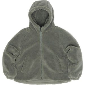 Mazine Womens Faux-Fur Hooded Jacket Vrijetijdsjack (Dames |grijs/olijfgroen)