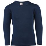 Engel - Kinder Onderhemd L/S - Blauw - Merino-ondergoed