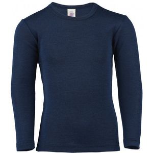 Engel - Kinder Onderhemd L/S - Blauw - Merino-ondergoed
