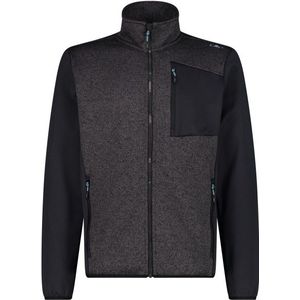 CMP Jacket Jacquard Knitted Fleecevest (Heren |zwart/grijs)