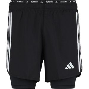 adidas Own The Run 3-Stripes 2in1 Shorts Hardloopshort (Heren |zwart)