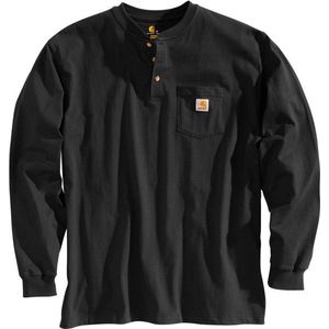 Carhartt Workwear Pocket Henley L/S Longsleeve (Heren |zwart)