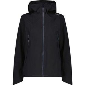 CMP Womens 2 Layer Jacket Fix Hood Regenjas (Dames |zwart |waterdicht)